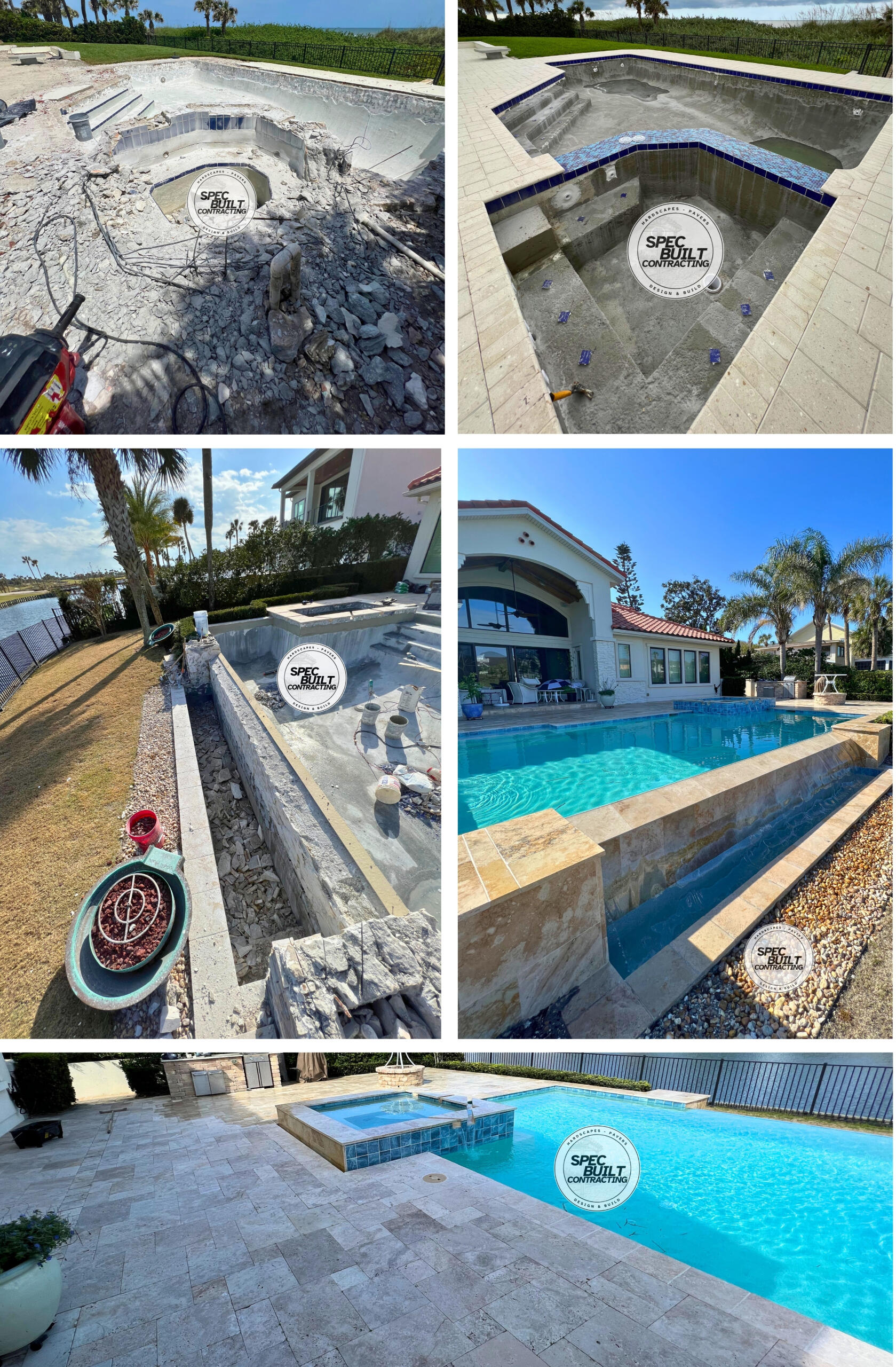 Spec Built Contracting Pool Remodel, Paver install in Jacksonville FL by Spec Built Contracting